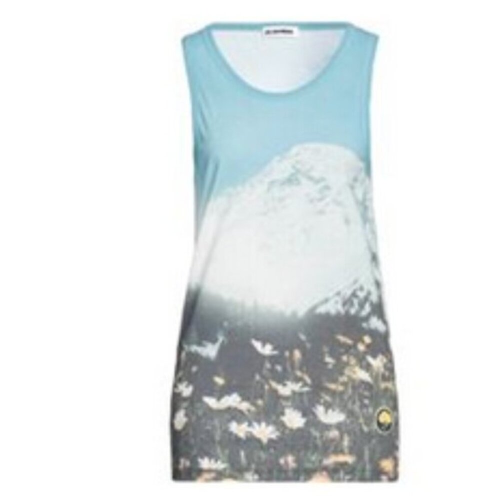 Jil Sander Blue and White Scenic Tank Top L